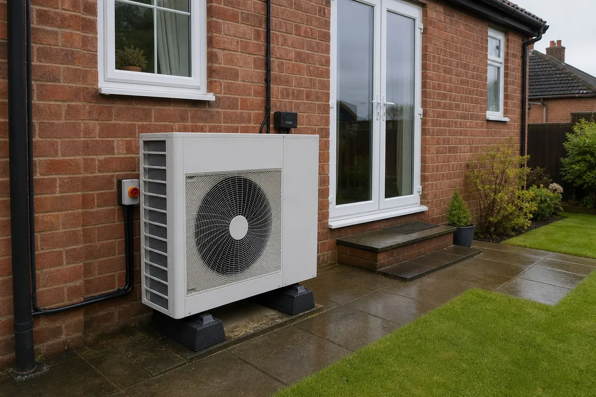 New air source heat pump fitted at a Sunderland bungalow